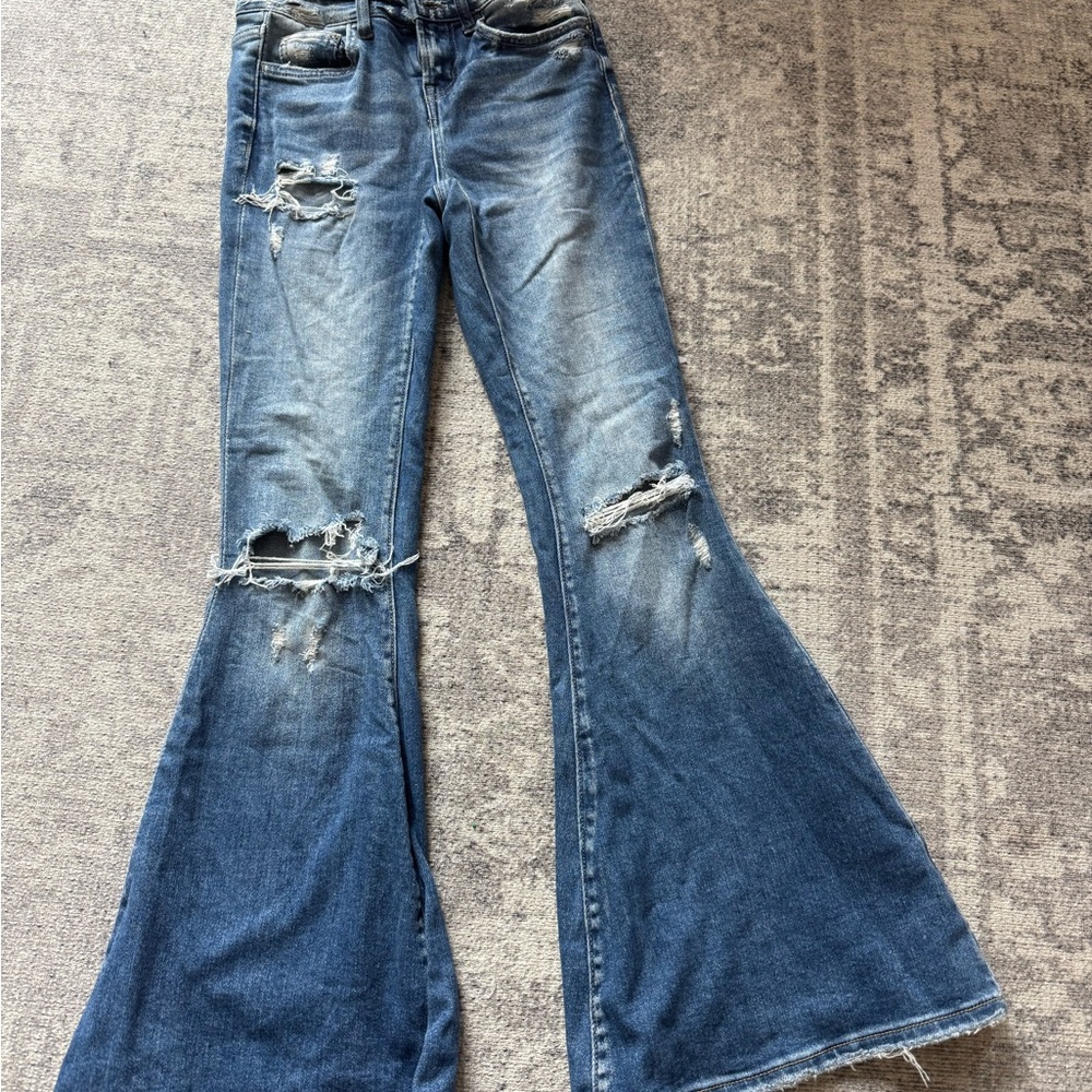 Flying Monkey Vintage Blue Flare Jeans EUC